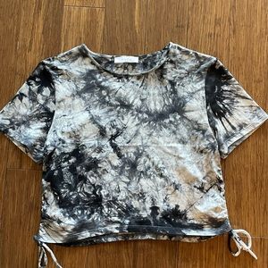 Tye dye tee shirt crop top